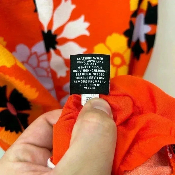 Victoria Beckham x Target 70s print romper XS sleeveless tie waist pocket shorts - Picture 9 of 9